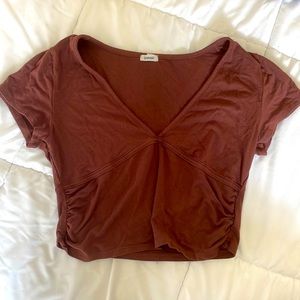 Chocolate brown crop top
